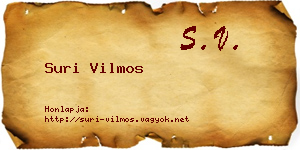 Suri Vilmos névjegykártya